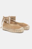 Answear Lab espadrile din piele intoarsa culoarea bej