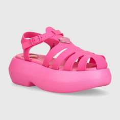 Love Moschino sandale femei, culoarea roz, cu platforma, JA16247I0II38604