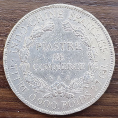 Moneda Argint - Indochina Franceza 1 Piastre 1909