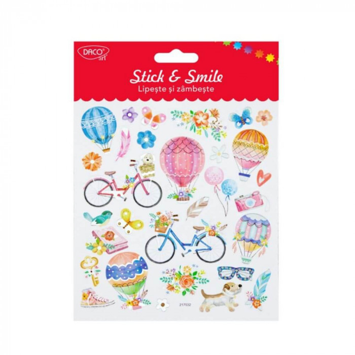 Abtibilduri DACO Lipeste si Zambeste, Model Biciclete, Multicolor, 29 Buc/Set, Abtibilde cu Biciclete, Autocolante cu Biciclete, Stickere Decorative,