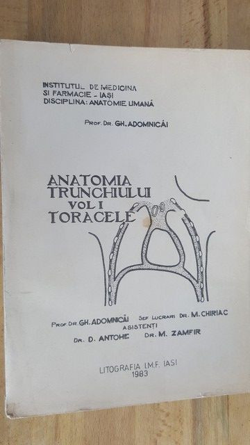 Anatomia trunchiului Toracele-Gh. Adomnicai