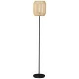 HOMCOM Lampadar de podea pentru living abajur din sfoara de hartie design natural baza E27 Max. 40W - &Oslash; 26 x 164H cm | Aosom Romania