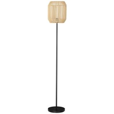 HOMCOM Lampadar de podea pentru living abajur din sfoara de hartie design natural baza E27 Max. 40W - &Oslash; 26 x 164H cm | Aosom Romania