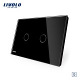 Cumpara ieftin Intrerupator dublu cu variator cu touch Livolo din sticla - standard italian SmartElectro IntelligentHouse