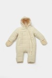 Salopeta de iarna pentru bebelusi, Winter muselin, 100% bumbac - Stone, BabyCosy (Marime: 12-18 Luni)