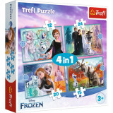 Cumpara ieftin Puzzle Trefl 4in1 Frozen 2 Uimitoarea Lume Disney