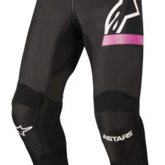 Pantaloni încrucișați/enduro alpinestars mx stella fluid chaser culoare negru/fluorescent/roz.dimensiunea 32