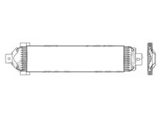 Radiator racire ulei motor, termoflot Dodge Dakota, 2000-2004, motor 3.7 V6, 160 kw, 4.7 V8, 170 kw, 5.9 V8, 190 kw, benzina, cv automata, 584x130x24