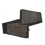 Curea elastica neagra cu aplicatii metalice si fermoar