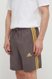 Adidas pantaloni scurti barbati, culoarea gri, IS1394