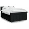 vidaXL Pat box spring cu saltea, negru, 140x190 cm, textil 3287058