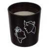 Lum&acirc;nare Parfumată, Model Fețe Albe, Culoare Alb și Negru, Diametru 7x8cm, Oem