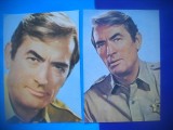 HOPCT LOT NR 1374 GREGORY PECK -ACTORI/ ARTISTI-2 CARTI POSTALE-NECIRCULATE, Necirculata, Printata