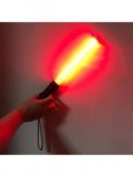 Baston Semnalizare LED 53cm, Rosu, Dirijare Trafic, Constructii, Aeroporturi, Iluminare Intermitenta/Continua (Baterii NU sunt Incluse)