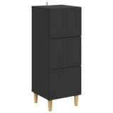 vidaXL Dulap cu sertare Negru 33 x 34,5 x 90 cm Lemn prelucrat 894616