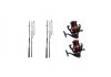 Set 2 Lansete Feeder 3.9m, 120-180g + 2 Mulinete Top Feeder 5000, Tambur Metalic