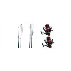 Set 2 Lansete Passion Feeder 3,90m 120-180gr si 2 Mulinete Top Feeder 5000
