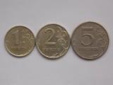 LOT 3 MONEDE RUSIA 1997-1,2,5 RUBLE, Europa