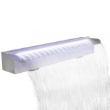 Gossi fantana piscina dreptunghiulara led-uri 60 cm otel inoxidabil