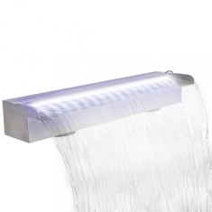 Gossi fantana piscina dreptunghiulara led-uri 60 cm otel inoxidabil