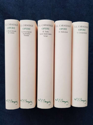 I.L. Caragiale &amp;ndash; Opere complete 1, 2, 3, 4, 5 (ed. lux, Academia Romana, 5 vol.) foto