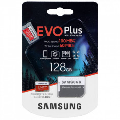 Card Memorie MicroSDXC Samsung, 128Gb, Clasa 10 / UHS-1 U1, cu mSD si Adaptor MB-MC128HA/EU foto