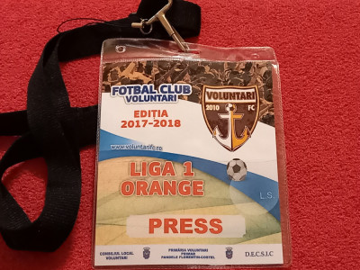 Acreditare presa - fotbal - FC VOLUNTARI (sezonul 2017-2018) foto