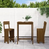 Set mobilier de bar, 3 piese, maro miere, lemn masiv de pin GartenMobel Dekor, vidaXL