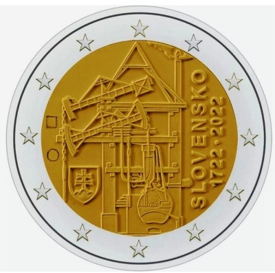 SV * Slovacia 2 EURO 2022 * 300 Ani de la Descoperirea Motorului cu Aburi - 1722 * UNC din fasic foto