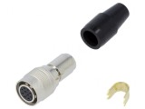 Conector Circular HR10 Push-Pull Mufă 2A Argintat Lipire