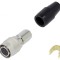 Conector Circular HR10 Push-Pull Mufă 2A Argintat Lipire