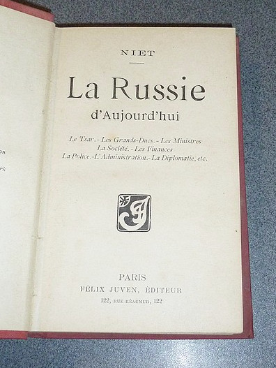 La Russie d'aujourd'hui / Niet.