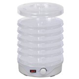 Deshidrator Alimente Rotund, 250W, 6 Tăvi Transparente, Temperatură Reglabilă 35-70&deg;C. Uscare Fructe, Legume, Carne