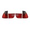Set lampa spate tuning BMW X5 (E53), 01.1999-10.2006, partea stanga+dreapta, rosu-alb-fumuriu, transparent, cu lampile interioare, cu suport becuri,T