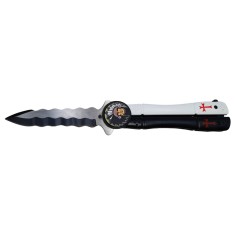 Briceag fluture de vanatoare DEPOX&reg;, Indian Chief, otel inoxidabil, 22.5 cm, multicolor