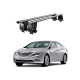 Cumpara ieftin Bare transversale portbagaj auto aluminiu compatibile plafon neted Hyundai Sonata VI YF 2009-2014 argintii sau negre