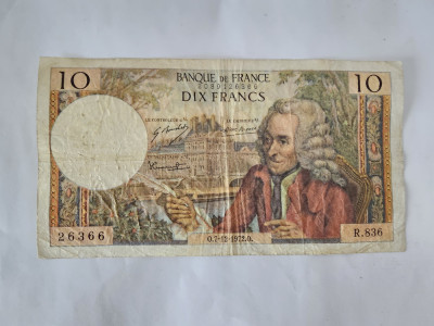 Franta 10 Francs 1972 foto