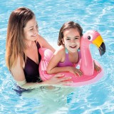 Colac gonflabil cu figurină animal 3D, model flamingo, pentru copii 3-6 ani, roz, CMCLASS
