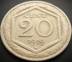 Moneda istorica 20 CENT / CENTI - ITALIA, anul 1919 * cod 4313