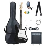 Cumpara ieftin Set Chitara Electrica McGrey Rockit ST Negru + Amplificator 10W, Husa, Corzi Rezerva, Cablu, Curea, Pene, Acordor