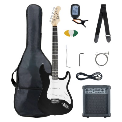 Set chitara electrica McGrey Rockit Guitar ST Negru foto