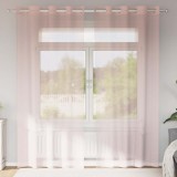 Perdele Voile cu Oelii 2 buc Roz deschis 140x225 cm