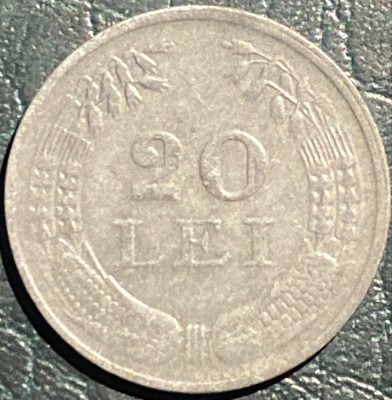 ROMANIA 20 LEI 1942 / ZINC, 6 g. / 26 mm./ PIESA DIN POZE foto