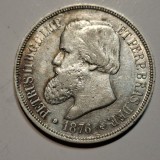 Brazilia 1000 reis 1876 argint Pedro II