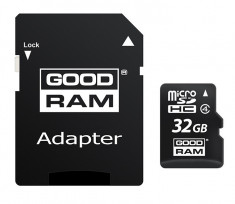 Card Microsd Goodram 32gb Clasa 10 Cu Adaptor Sd foto