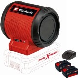 Einhell TC-SR 18 Li BT PXC + Twinpack + 4514095 - Boxa wireles + Set 2 acumulatori si incarcator Li-Ion 18 V 4 Ah