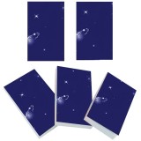 Set 5 Carnete Buzunar Cosmos Soapta Stelelor, 5x8cm, 100 Foi Veline, Hartie 80g/mp, Brosate, Coperta Lucioasa