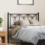 VidaXL Tăblie de pat metalică, negru, 107 cm