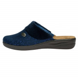 Papuci de casa dama, din textil, marca Inblu, CF40-004-42-89, bleumarin