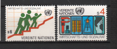 TIMBRE 142 10, ONU, VIENA, 1980, CONSILIUL ECONOMIC SI SOCIAL. foto